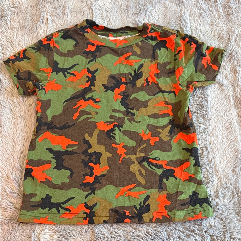 Polo Ralph Lauren Camouflage Short Sleeve Tee - Green/Orange 3T